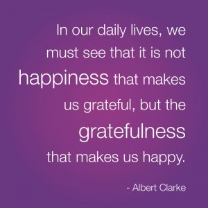 Gratefulness Makes Us Happy